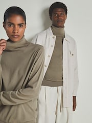 LES 100 CIEL Mink Marl Reiss | Les 100 Ciels Noble-Wool Roll-Neck Jumper - Image 5 of 5
