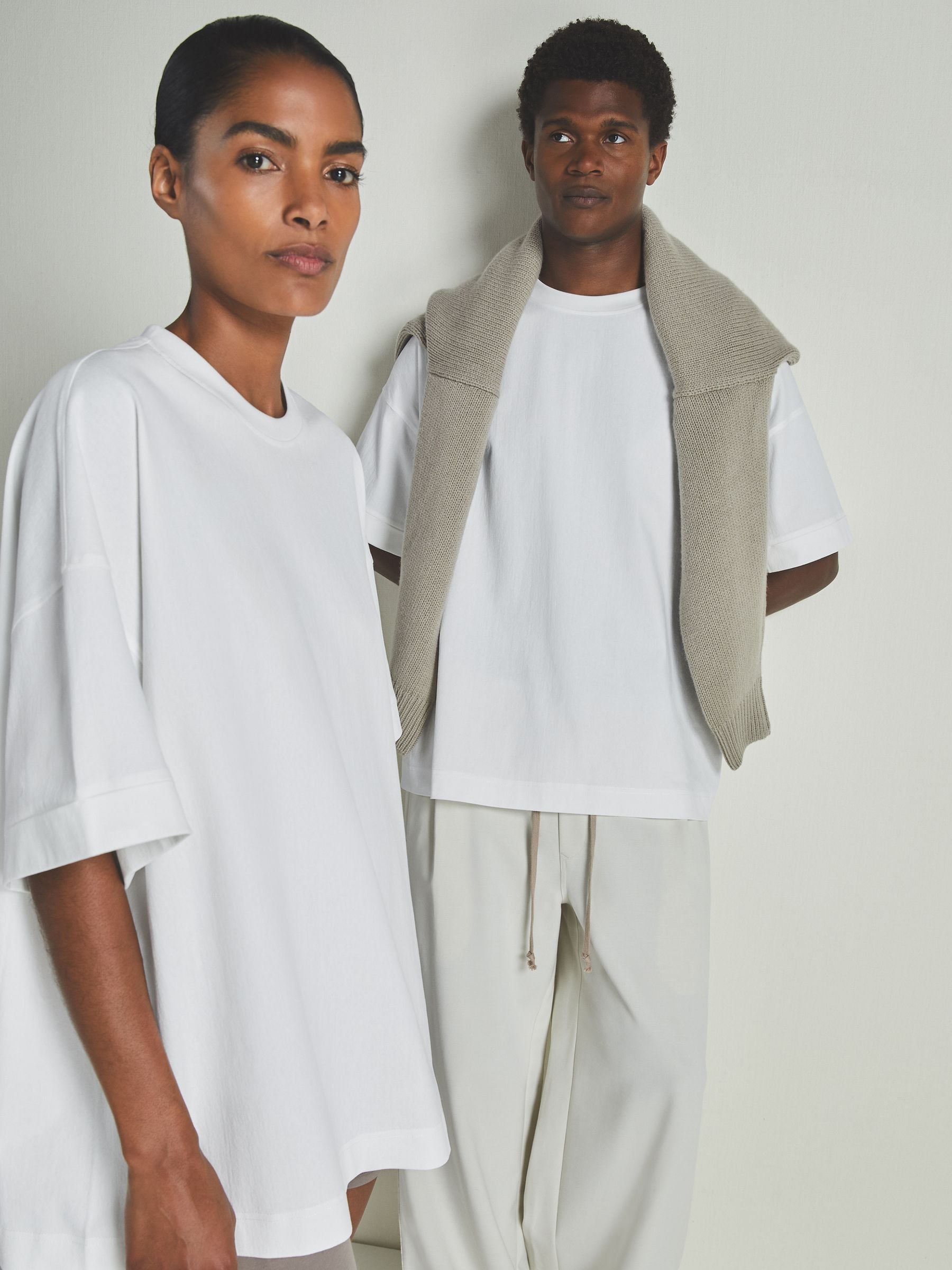 Les 100 Ciel White | S Cotton-blend Jersey T-shirt In White
