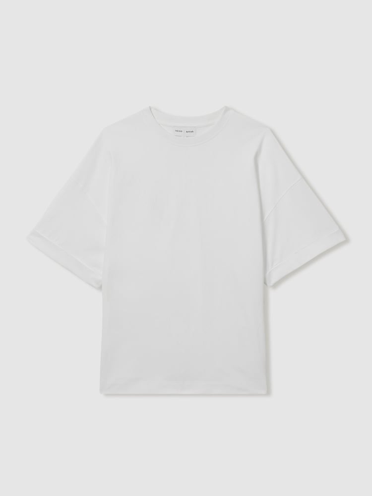 Weiß - LES 100 CIEL Reiss | Les 100 Ciels Cotton-Blend Jersey T-Shirt - Bild 2 von 4