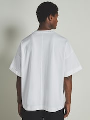 Weiß - LES 100 CIEL Reiss | Les 100 Ciels Cotton-Blend Jersey T-Shirt - Bild 3 von 4