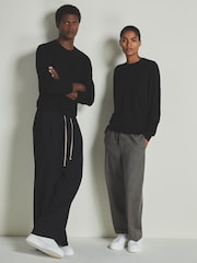 LES 100 CIEL Black Reiss | Les 100 Ciels Noble-Wool Long-Sleeve Jumper - Image 5 of 5