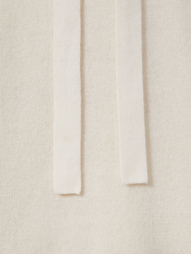 Reiss Cream Charlie Wool-Cashmere Drawstring Hoodie - Image 6 of 6