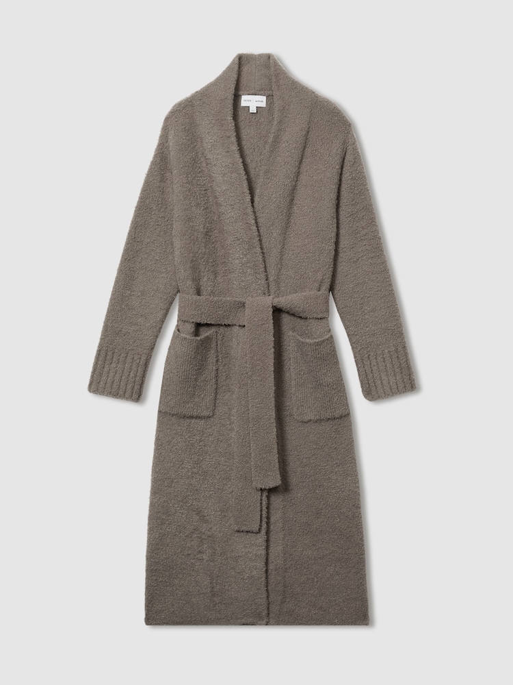 LES 100 CIEL Mink Reiss | Les 100 Ciels Bouclé Cardigan with Wool - Image 2 of 6 LES 100 CIEL Mink Reiss | Les 100 Ciels Bouclé Cardigan with Wool - Image 2 of 6