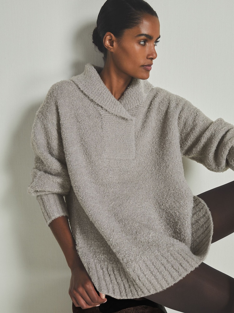 LES 100 CIEL Reiss | Les 100 Ciels Bouclé Jumper with Wool - Bild 1 von 6
