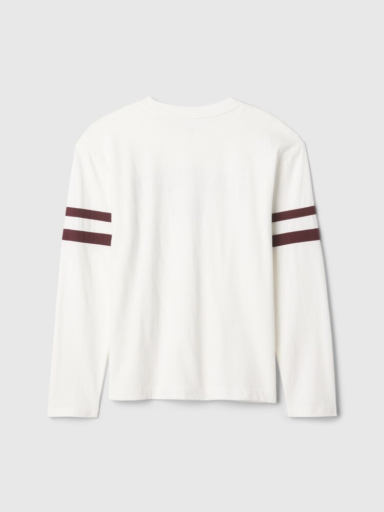 Gap White Athletic Graphic Crew Neck Long Sleeve T-Shirt (4-13yrs) - Image 2 of 3