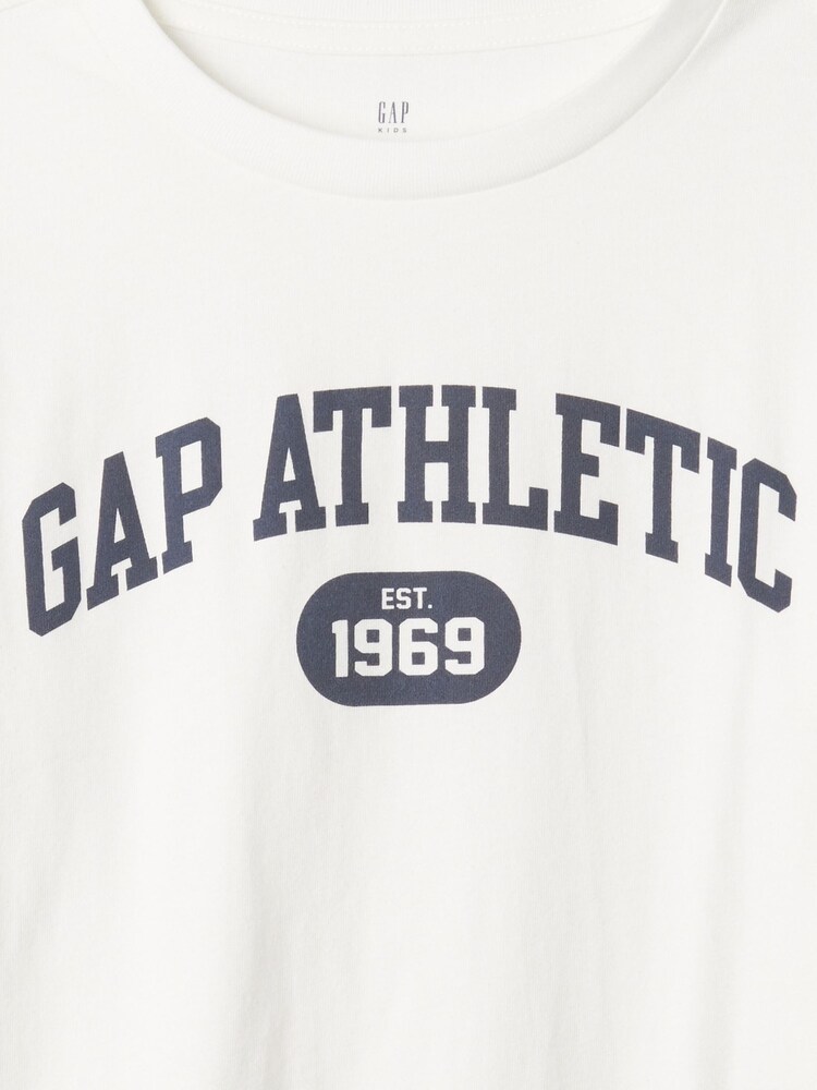 Gap White Athletic Graphic Crew Neck Long Sleeve T-Shirt (4-13yrs) - Image 3 of 3