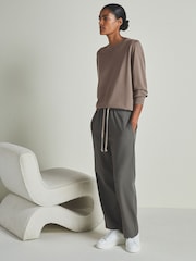 LES 100 CIEL Dark Mink Reiss | Les 100 Ciels Noble-Wool Long-Sleeve Jumper - Image 1 of 7