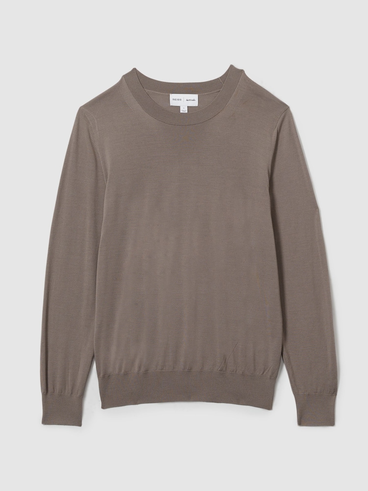 LES 100 CIEL Dark Mink Reiss | Les 100 Ciels Noble-Wool Long-Sleeve Jumper - Image 2 of 7