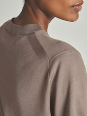 LES 100 CIEL Dark Mink Reiss | Les 100 Ciels Noble-Wool Long-Sleeve Jumper - Image 4 of 7