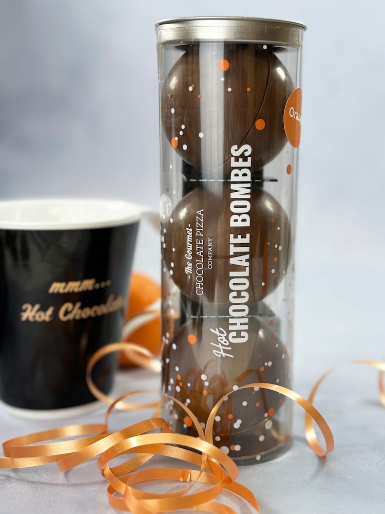 The Gourmet Chocolate Pizza Co Orange Hot Chocolate Bombes - Image 1 of 2