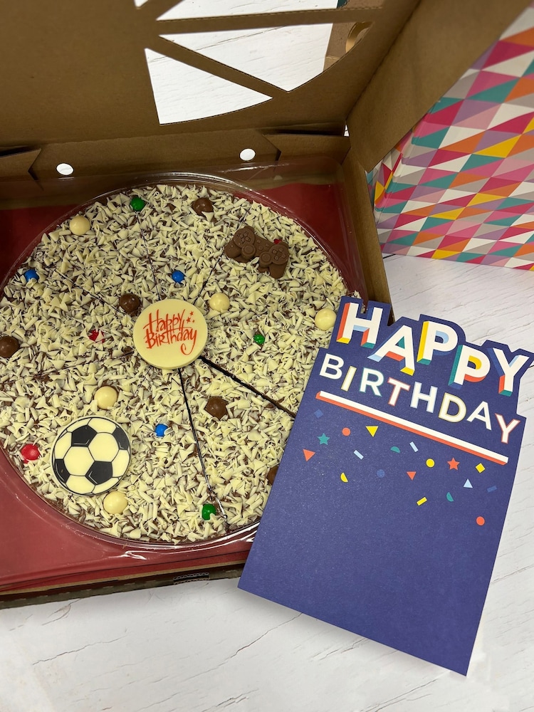 The Gourmet Chocolate Pizza Co Happy Birthday for Him 10 Inch Chocolate Pizza - Image 1 of 2