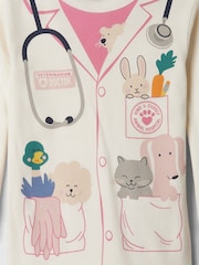 Gap White/Pink Vet Cotton Long Sleeve Pyjamas (6mths-5yrs) - Image 3 of 3
