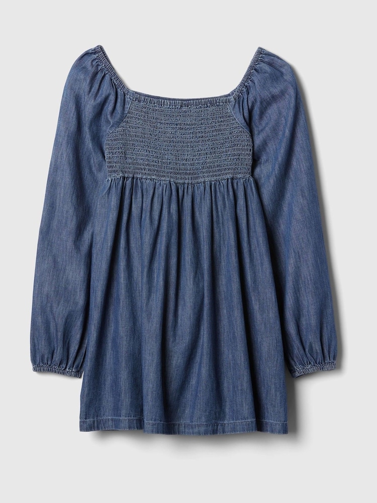 gap square neck denim dress Square-Neck Denim Mini Dress
