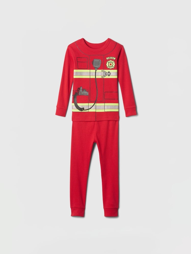 Gap Red Firefighter Cotton Long Sleeve Pyjamas (6mths-5yrs) - Image 1 of 3