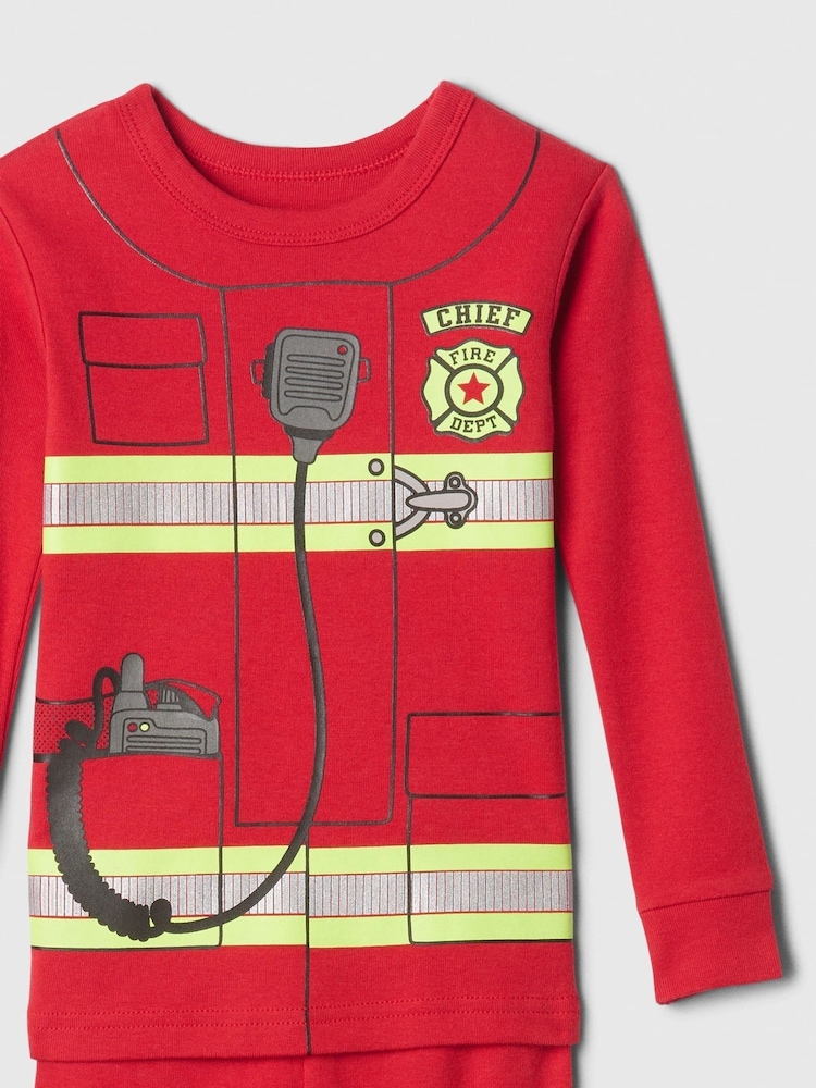 Gap Red Firefighter Cotton Long Sleeve Pyjamas (6mths-5yrs) - Image 3 of 3