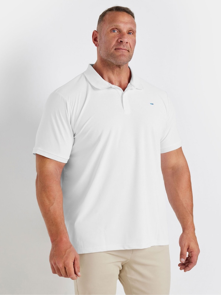 BadRhino Big & Tall White Pique Polo Shirt - Image 1 of 2