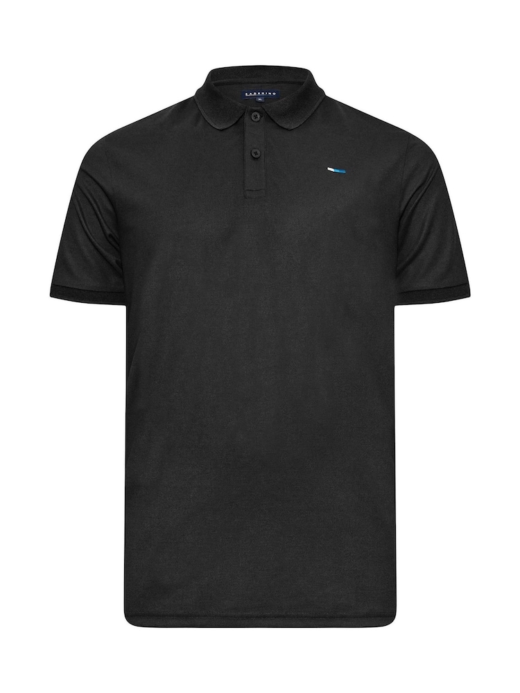 BadRhino Big & Tall Black Pique Polo Shirt - Image 2 of 3