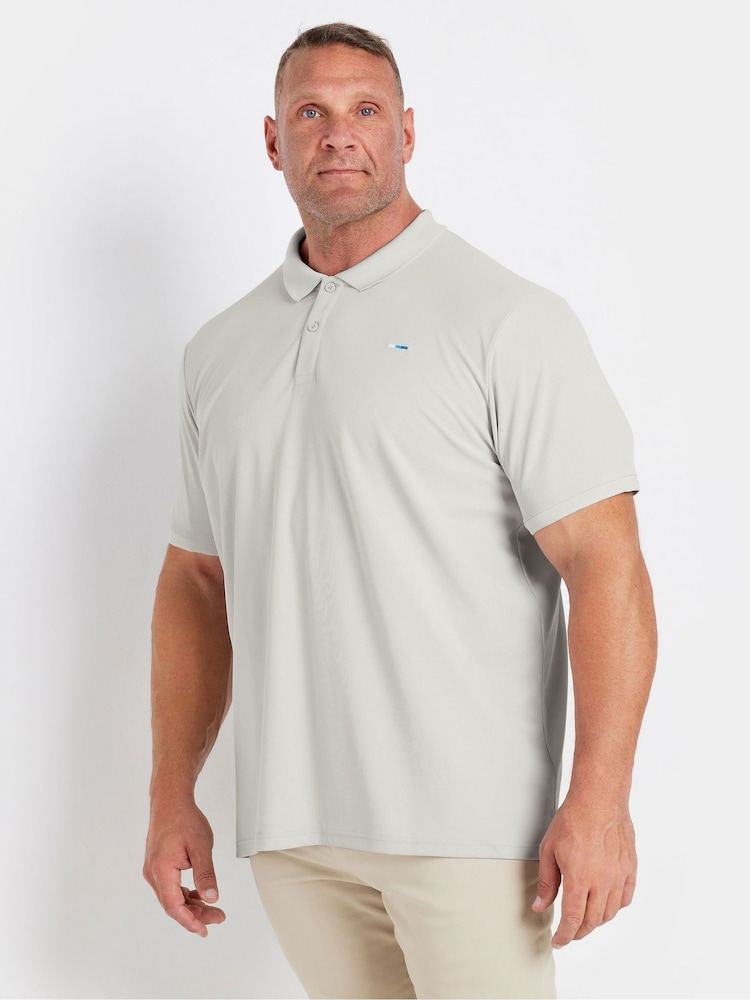 رمادي - BadRhino Big & Tall Pique Polo Shirt - صورة 1 من 3