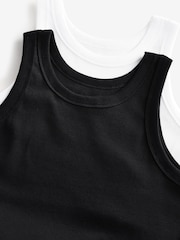 Black/White High Neck Vests 2 Pack - Image 9 of 10