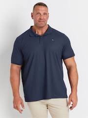 BadRhino Big & Tall Navy Blue Pique Polo Shirt - Image 1 of 3