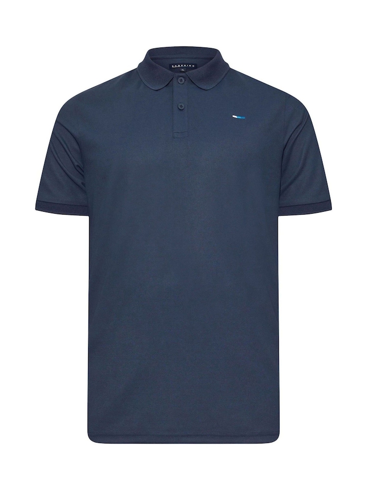 BadRhino Big & Tall Navy Blue Pique Polo Shirt - Image 2 of 3
