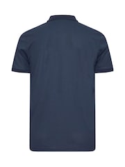 BadRhino Big & Tall Navy Blue Pique Polo Shirt - Image 3 of 3
