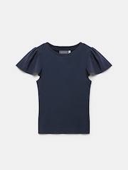Mint Velvet Blue Ruffle Sleeve Top - Image 3 of 4