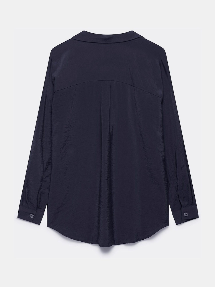 Mint Velvet Blue Long Sleeved Shirt - Image 4 of 4 Mint Velvet Blue Long Sleeved Shirt - Image 4 of 4