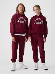 Bordeauxrood - Gap Athletic hoodie met logo (4 - 13 jr) - Image 1 of 5