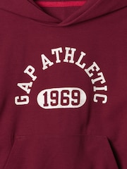 Bordeauxrood - Gap Athletic hoodie met logo (4 - 13 jr) - Image 5 of 5
