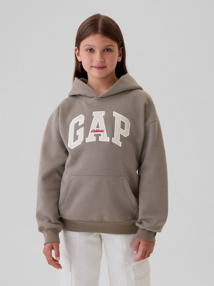 Gap Brown Athletic Logo Hoodie (4-13yrs) - Image 4 of 5