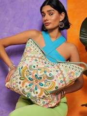 Accessorize Natural Mirror Embroidered Shoulder Bag - Image 3 of 4
