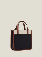 Accessorize Blue Mini Colour Block Handheld Bag - Image 2 of 3