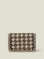 Accessorize Embellished Metallic Fold-Over Clutch - Bild 1 von 1