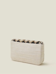 Accessorize Natural Embellished Metallic Fold-Over Clutch - Image 2 of 3
