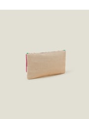 Accessorize Natural Beaded Mirror Clutch Bag - Image 1 of 1