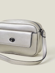 Accessorize Silver Small Twist Lock Crossbody Bag - Image 3 of 4