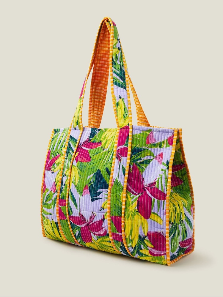 Accessorize Banana potisk; vzorec Prešito 100% bombaž Totes - Slika 2 iz 4