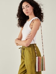 Accessorize Orange Wooden Beaded Phone Bag - Image 3 of 3
