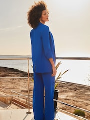Sosandar Blue Wide Leg Trousers - Image 4 of 5