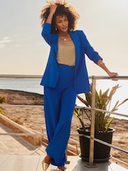 Sosandar Blue Wide Leg Trousers - Image 5 of 5