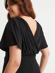 Negro - Mono largo confort con diseño cruzado de Scarlett & Jo - Imagen 2 de 4