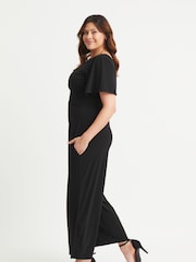 Negro - Mono largo confort con diseño cruzado de Scarlett & Jo - Imagen 3 de 4