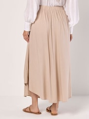Apricot Grey Coconut Raw Edge Belt Skirt - Image 3 of 4