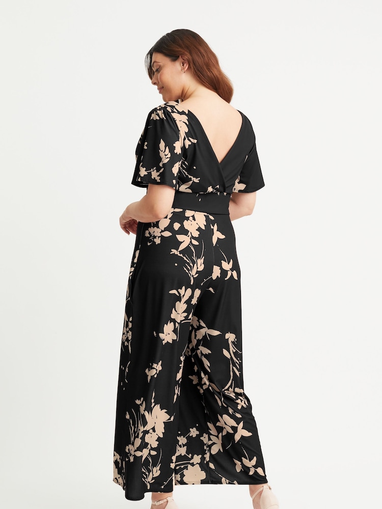 Scarlett & Jo Natural Wrap Lounge Jumpsuit - Image 4 of 4 Scarlett & Jo Natural Wrap Lounge Jumpsuit - Image 4 of 4