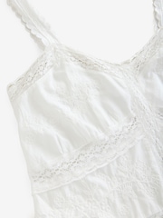 Белый - Embroidered Cami Midi Dress - Image 10 of 10