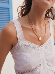 Белый - Embroidered Cami Midi Dress - Image 7 of 10