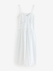 Белый - Embroidered Cami Midi Dress - Image 8 of 10
