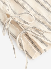 Green/Ecru 100% Cotton Striped Shell Top - Image 7 of 8