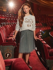 Love & Roses Grey Sequin Bow Jumper (5-16yrs) - Image 2 of 4